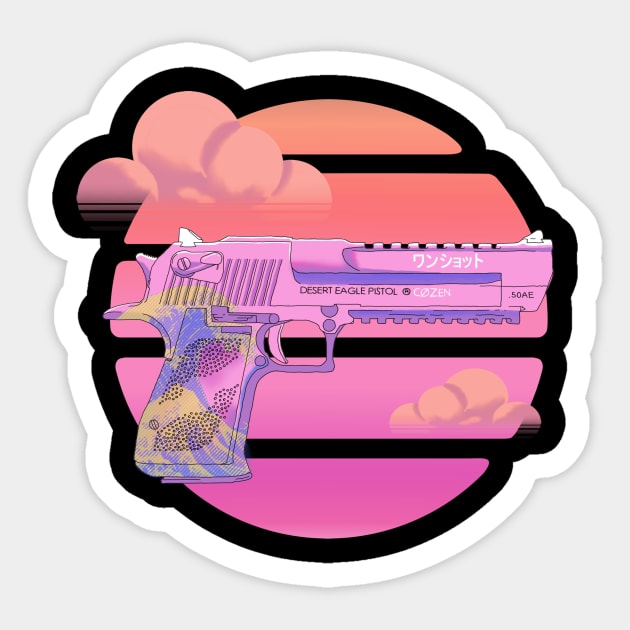 Desert eagle wave Sticker by Black Lotus